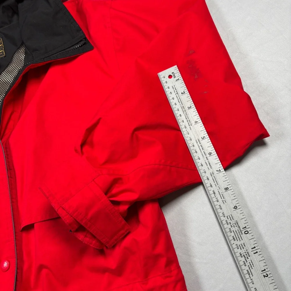 Eddie‎ Bauer Gore-Tex Jacket Womens Medium Red Vintage Mountain Parka Hooded
